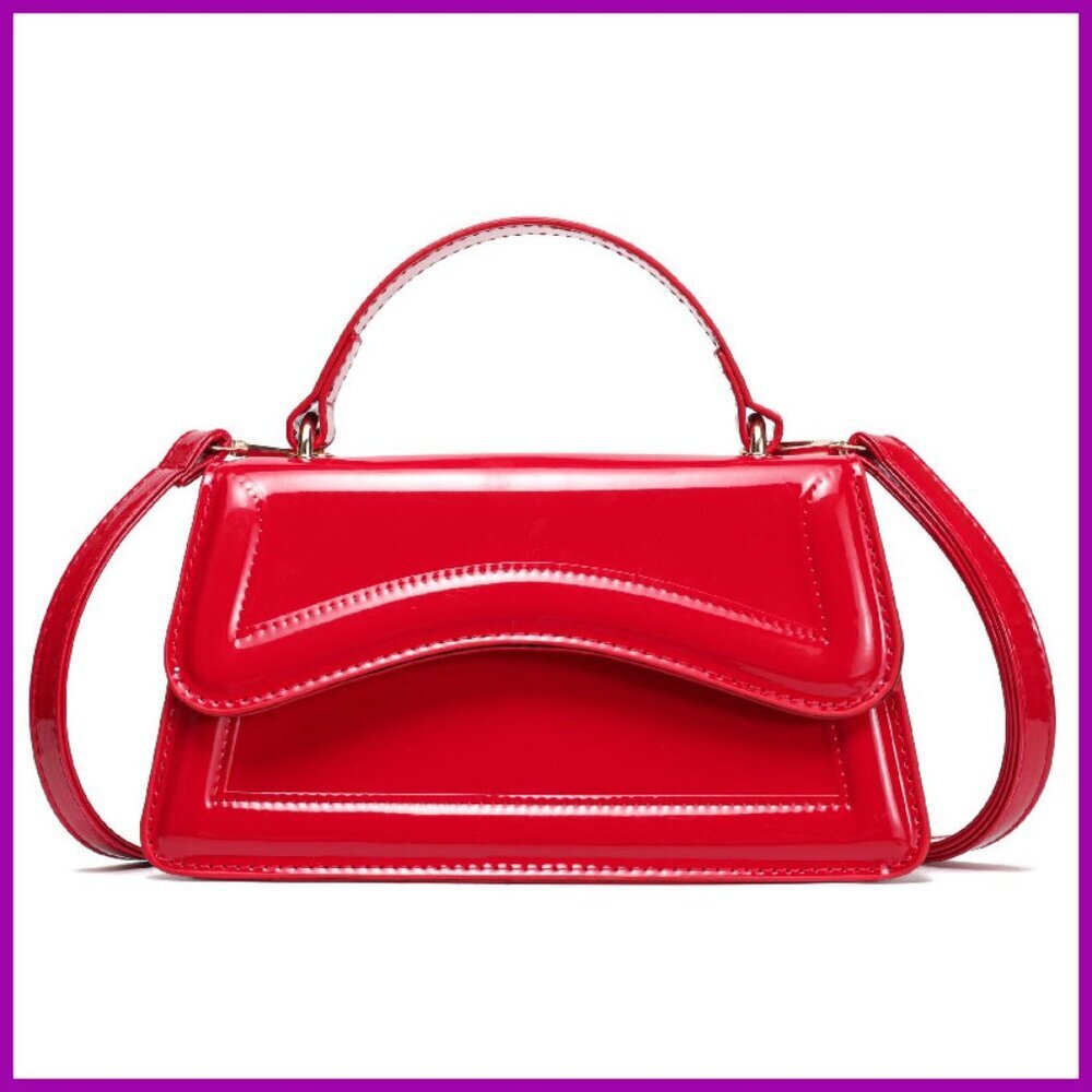 Mini Crossbody Bag Synthetic Leather Adjustable Strap Small Purse Satchel